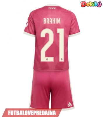 Lacne Dětský Futbalové dres Real Madrid Brahim Diaz #21 2026-27 Krátky Rukáv - Tretina (+ trenírky)